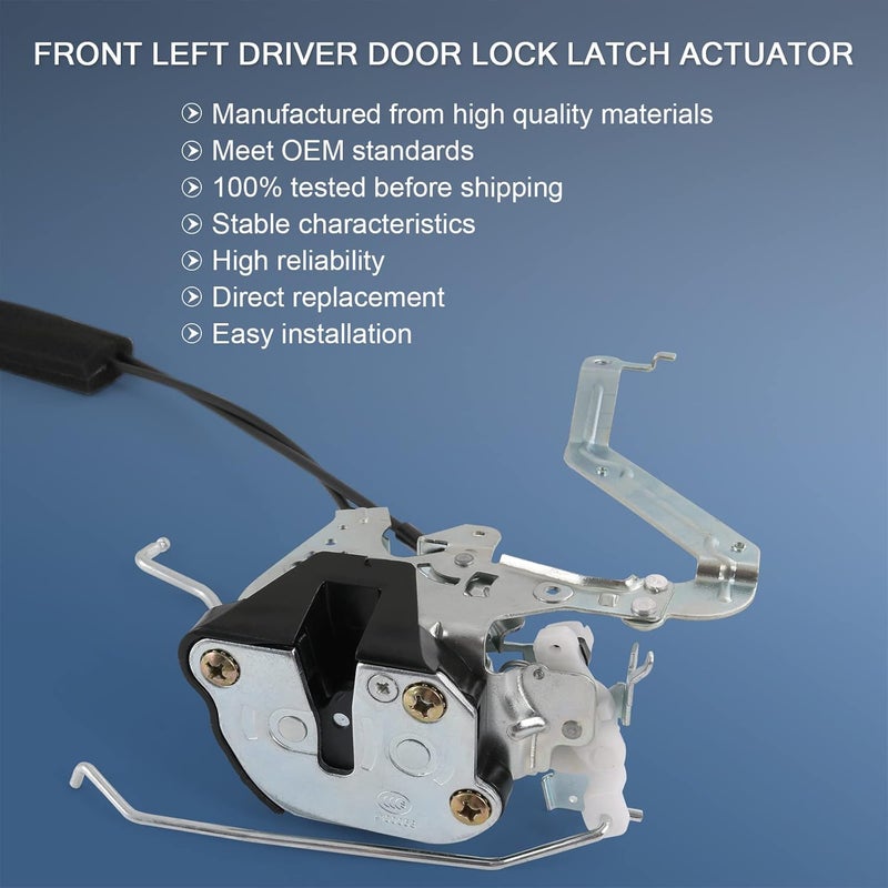 DICMIC Front Left Driver Door Lock Latch Actuator Compatible with 2001-2007 Toyota Sequoia 2005-2006 Toyota Tundra Double Cab Replace# 69304-0C010 - Image 2